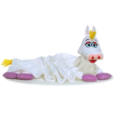 Happy Nappers Cuddleuppets: Unicorn - White-Purple - 2-In-1: Plush Puppet &amp; Blanket Image 1