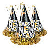 Happy New Year Cone Hats - 12 Pc. Image 1