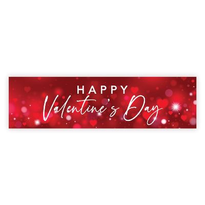Happy Valentines Sparkly Hearts Banner Image 3