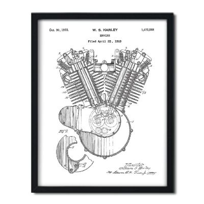 Harley Davidson Engine 1919 1Pk 8.5x11in Image 1