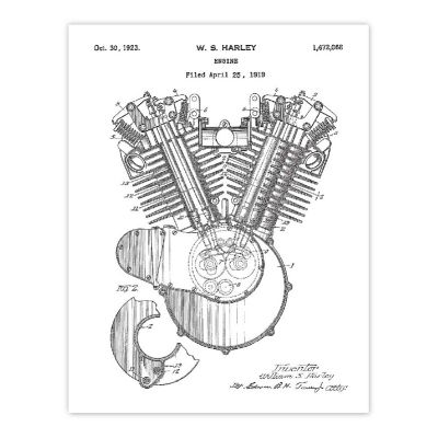 Harley Davidson Engine 1919 1Pk 8.5x11in Image 3