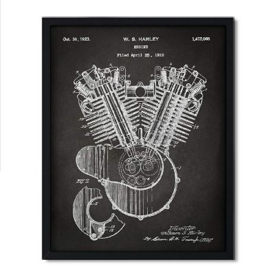 Harley Davidson Engine 1919 8.5x11in Image 1