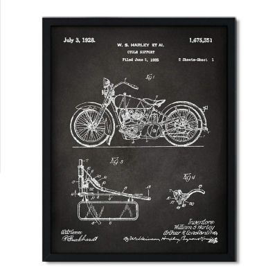 Harley Davidson JD Patent 8.5x11in Image 1