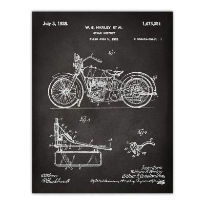Harley Davidson JD Patent 8.5x11in Image 1