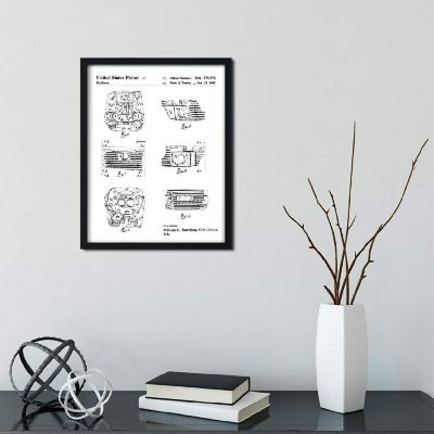Harley Engine Head Patent 1Pk 8.5x11in Image 1