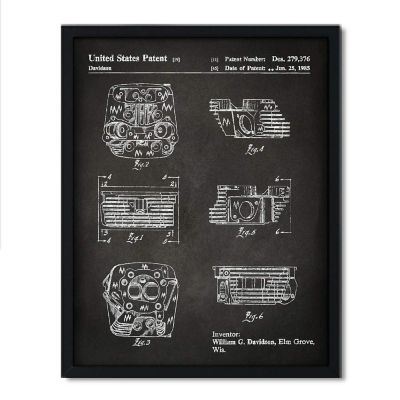 Harley Engine Head Patent 8.5x11in Image 1