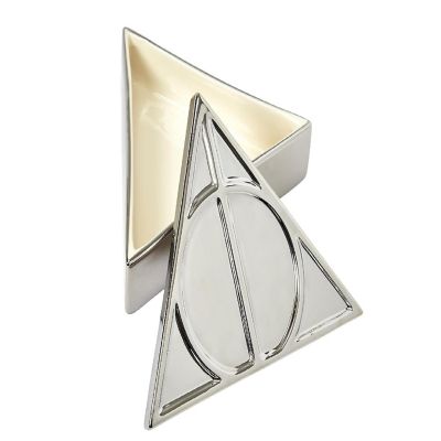 Harry Potter Deathly Hallows Symbol Silver Storage Box  7.5 x 6.5 Inches Image 2