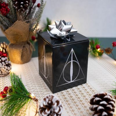 Harry Potter Deathly Hallows Tin Storage Box Cube Organizer with Lid  4 Inches Image 2