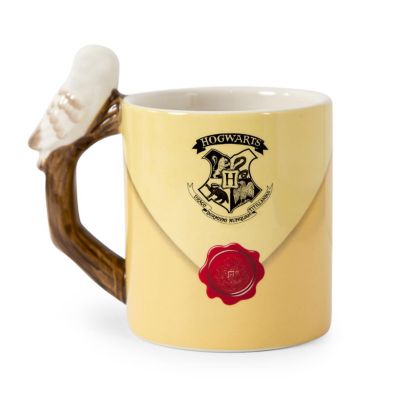 Harry Potter Envelope Ceramic Mug With Sculpted Hedwig Handle  Holds 20 Ounces Image 1
