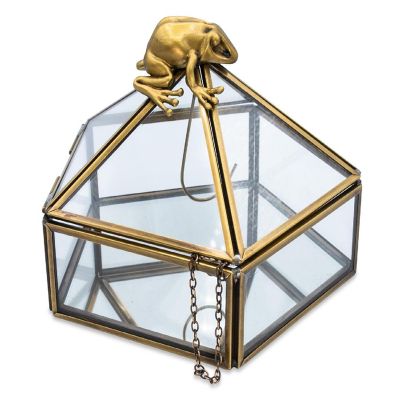 Harry Potter Gold Chocolate Frog Jewelry Box Storage Case Organizer Image 1