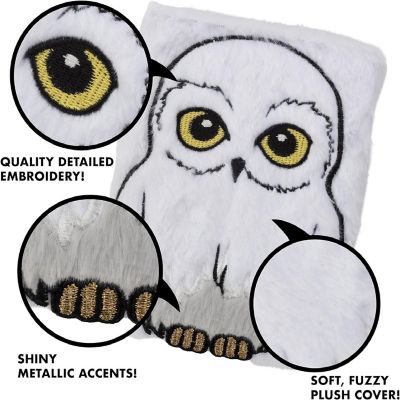 Harry Potter Hedwig Owl Plush Journal Diary for Kids - Cute Soft Owl Cover Writing Notebook with 216 Lined Pages - Officially Licensed Merchandise Image 2