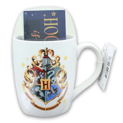 Harry Potter Hogwarts 18oz Ceramic Mug & 5 x 2.5 Inch Wall Sign Gift Set Image 1