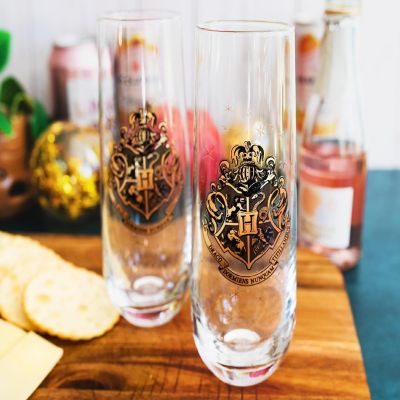 Harry Potter Hogwarts 9-Ounce Stemless Fluted Glassware  Set of 2 Image 2