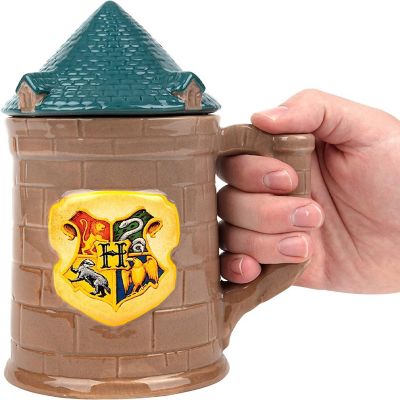 Harry Potter Hogwarts Castle Mug, Large 30 oz - Ceramic Lidded Beer Stein - For Coffee, Tea, Butterbeer & More - Great Harry Potter Gift D&#233;cor Image 1
