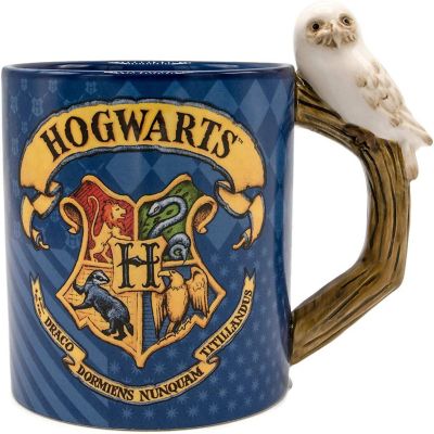Harry Potter Hogwarts Crest 20oz Ceramic Mug with Sculpted Handle Image 1