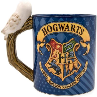 Harry Potter Hogwarts Crest 20oz Ceramic Mug with Sculpted Handle Image 1