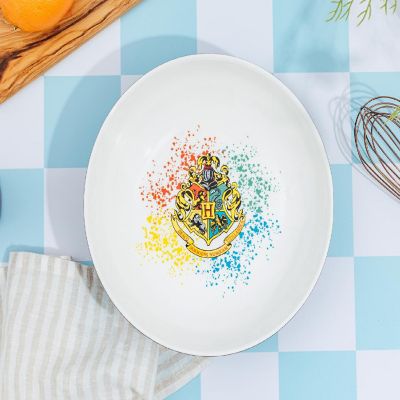 Harry Potter Hogwarts Crest 9-Inch Ceramic Coupe Dinner Bowl Image 1