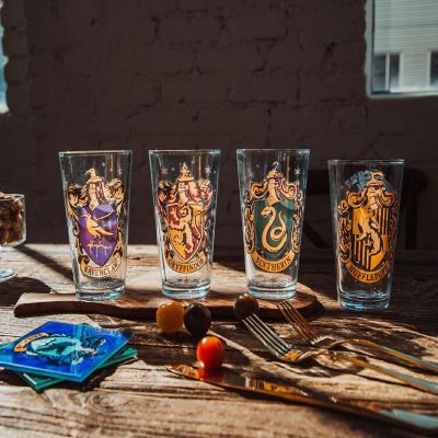 Harry Potter Hogwarts House Crests 16-Ounce Pint Glasses  Set of 4 Image 2