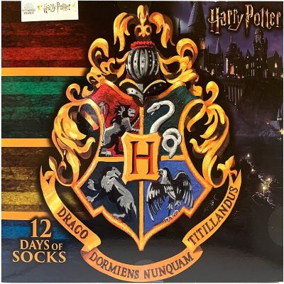 Harry Potter Hogwarts Houses Mens 12 Days of Socks in Advent Gift Box Image 2