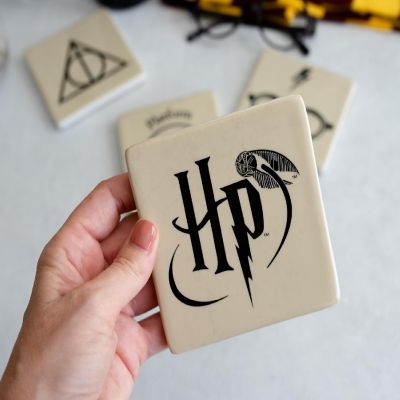 Harry Potter Icons Ceramic Square Drink Coasters  Set of 4 Image 2