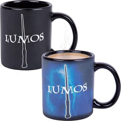 Harry Potter Lumos/Nox Heat Reveal Coffee Mug - Magic Spell Activates with Heat - Great Gift for Kids and Adults - Ceramic Image 1