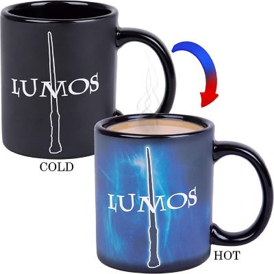 Harry Potter Lumos/Nox Heat Reveal Coffee Mug - Magic Spell Activates with Heat - Great Gift for Kids and Adults - Ceramic Image 1