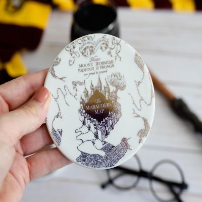 Harry Potter Marauder's Map Round Drink Coasters  Set of 4 Image 2