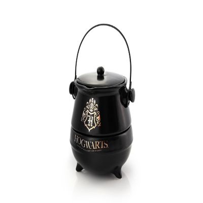 Harry Potter Tea-For-One Cauldron Teapot And Cup Set  Featuring Hogwarts Crest Image 1
