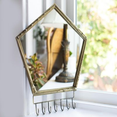 Harry Potter Wand Wall Mirror with Jewelry Hooks Storage Rack Image 2
