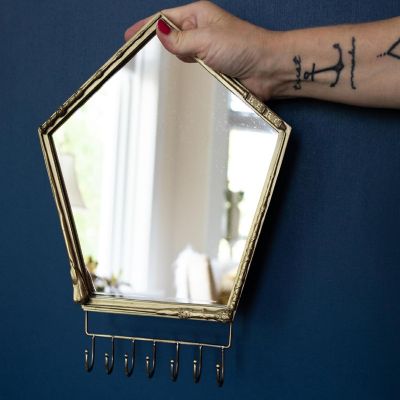 Harry Potter Wand Wall Mirror with Jewelry Hooks Storage Rack Image 3