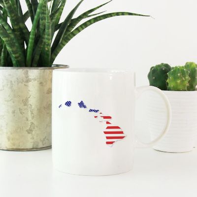 Hawaii US Flag Ceramic Mug Image 1