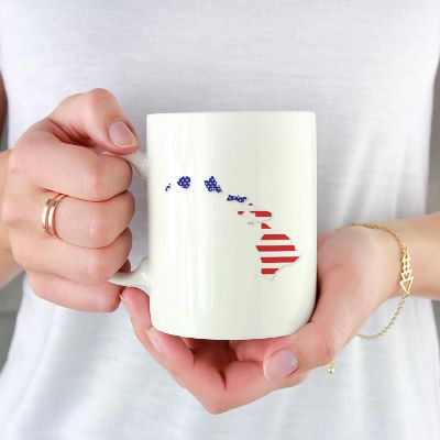 Hawaii US Flag Ceramic Mug Image 1
