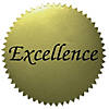 Hayes Publishing Excellence 2" Gold Certificate Seals, 50 Per Pack, 6 Packs Image 1