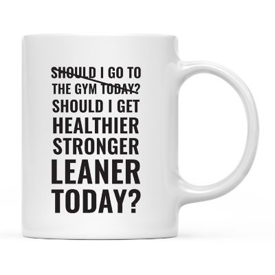 Healthier Stronger Leaner Ceramic Mug Image 2
