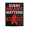 Heart Health Rubber Bracelets on Card - 24 Pc. Image 1
