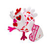 Heart Pattern Stuffed Chicken Valentine Exchanges with Card for 12 Image 1