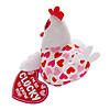 Heart Pattern Stuffed Chicken Valentine Exchanges with Card for 12 Image 3