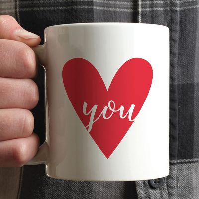 Heart with Word You ceramic mug Image 1
