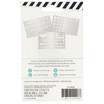 Heidi Swapp Memory Planner Stencils 3/Pkg-Color Fresh Image 1