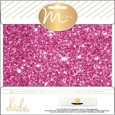 Heidi Swapp Minc Glitter Sheets 6"X8" 4/Pkg-Pink Image 1
