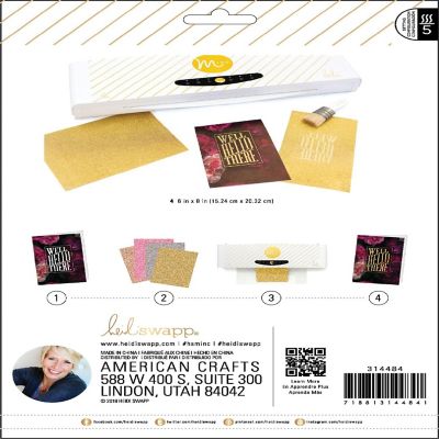 Heidi Swapp Minc Glitter Sheets 6"X8" 4/Pkg-Pink Image 1