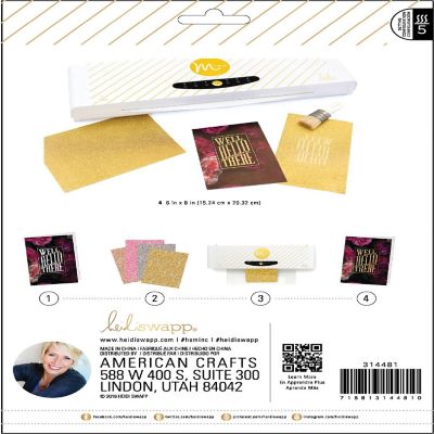 Heidi Swapp Minc Glitter Sheets 6"X8" 4/Pkg-Silver Image 1