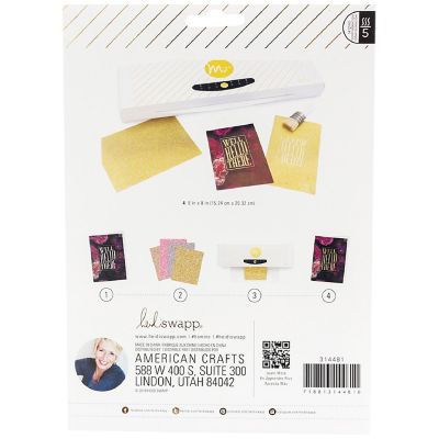 Heidi Swapp Minc Glitter Sheets 6"X8" 4/Pkg-Silver Image 2