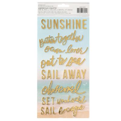 Heidi Swapp Set Sail Thickers Stickers 66/Pkg-Phrase Image 1
