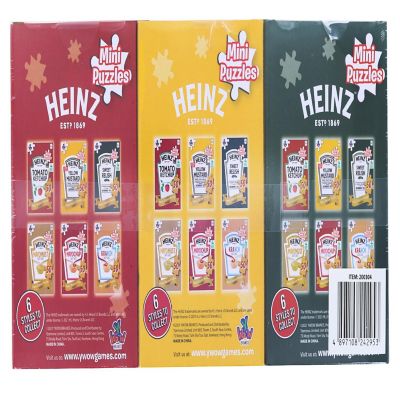 Heinz Sauces 50 Piece Jigsaw Puzzle 3-Pack  Relish  Mustard  Ketchup Image 1