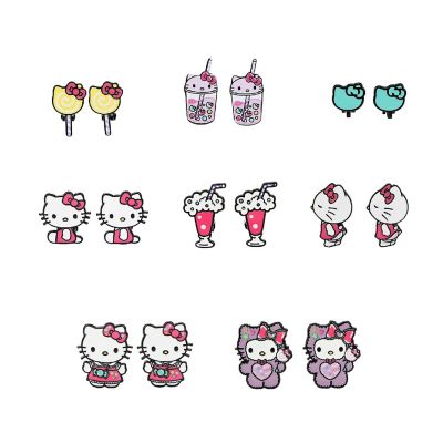 Hello Kitty 8-Pair Clip-On Earrings Set Image 1