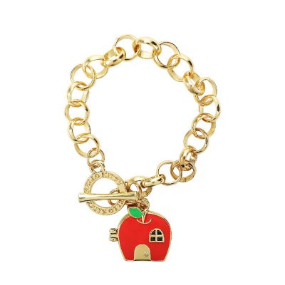 Hello Kitty Apple House Gold Locket Bracelet Image 1