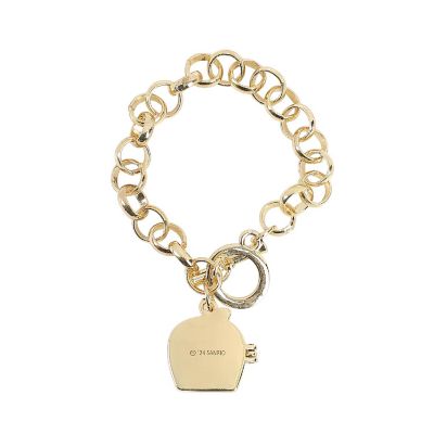 Hello Kitty Apple House Gold Locket Bracelet Image 1