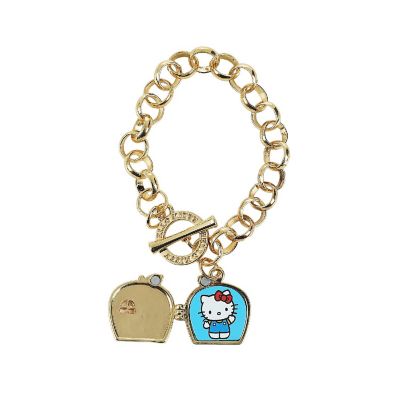 Hello Kitty Apple House Gold Locket Bracelet Image 2