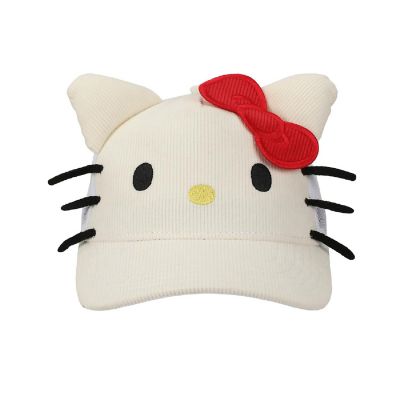 Hello Kitty Big Face Women's White Trucker Hat Image 1